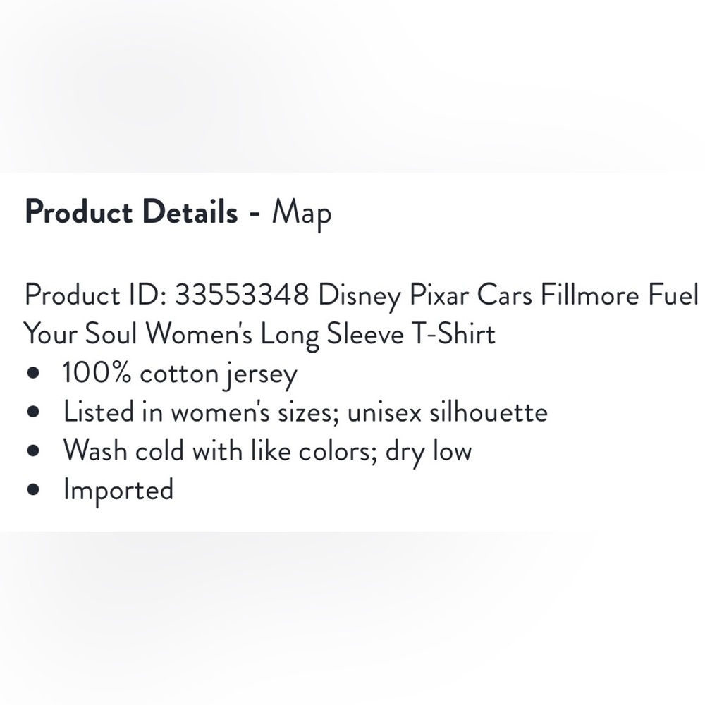Disney Pixar Cars Fillmore Fuel Your Soul Women's LS T-shirt NWOT Size Medium - Picture 10 of 10